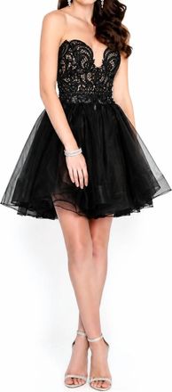 Terani Couture Sweetheart Neckline Prom Dress In Black
