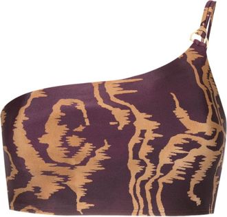 Lenny Niemeyer Top bikini con stampa astratta - Viola