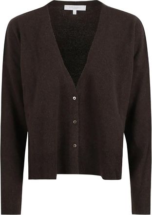 Antonelli Cardigan in lana con collo a V - Marrone