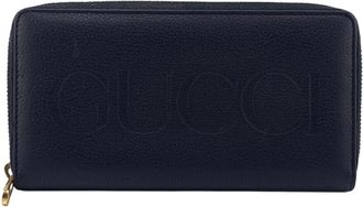 Gucci Black Leather Long Wallet (Bi-Fold) (Pre-Owned)