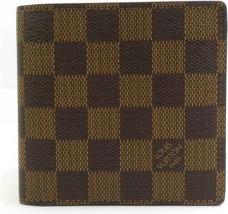 Louis Vuitton Pre-owned Wallets, female, Brown, Size: ONE SIZE Pre-owned Compact Leather Wallet with Multiple Card Slots and Bill Compartment