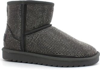 Colors Of California Stivaletto Pelo Strass - Dames - Winterlaarzen - Grijs - 38 EU - Leer - Schoenen