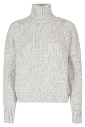 Roberto Collina Grey High-Neck Baby Alpaca-Blend Sweater