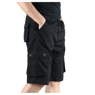 Generic Mens Cargo Shorts With Pockets Multi Pack Work Shorts Men Elasticated Waist Plain Lightweight Shorts Relaxed Casual Shorts Outdoor Combat Shorts Cotto