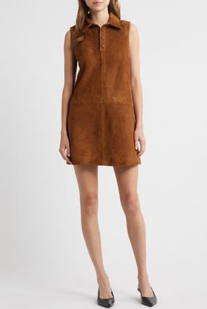 Frame Denim The City Suede Sleeveless Dress in Sepia at Nordstrom Rack, Size 16