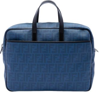 Fendi Pre-owned Fendi Zucca Coated Canvas Business Bag Unisex UXBVOE48H1CGASWM
