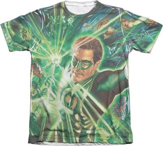 Gildan Green Lantern Lantern Burst Adult 65/35 Poly/Cotton Short Sleeve Tee / T-Shirt