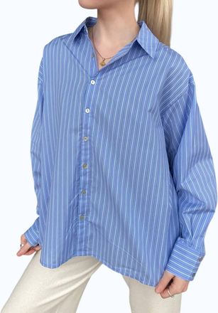 Entro Harbor Stripe Blouse In Blue