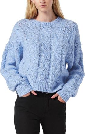 Joie Hyannis Cable Sweater in Powder Blue at Nordstrom, Size Small