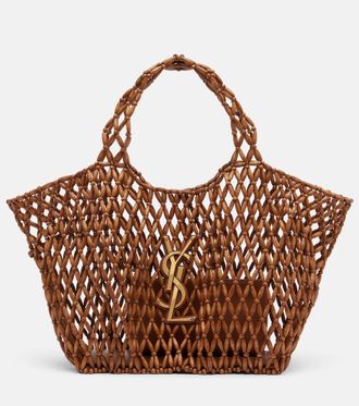 Saint Laurent Icare Cassandre Medium wood shopper