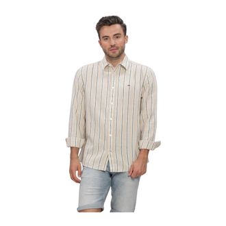 Tommy Jeans Heren, Overhemden, Veelkleurig, Maat: 2XL Linnen