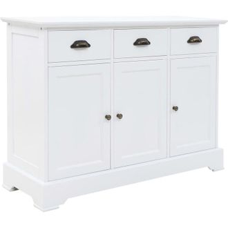 vidaXL Vidaxl - Credenza con 3 Ante in mdf e Legno di Pino 105x35x77,5 cm