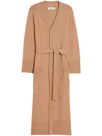 Apparis Cardigan lungo con cintura - Toni neutri