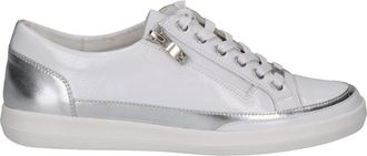 Caprice Witte Zilveren Sneakers voor Vrouwen - Dames - Sneakers - Wit - 38 1/2 EU - Schoenen