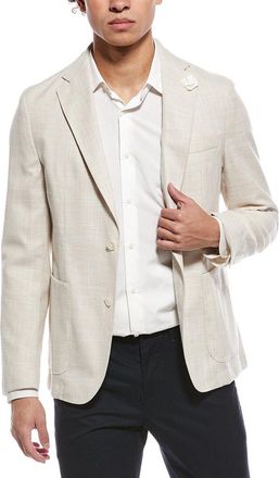 HUGO BOSS Hanry Wool & Linen-Blend Slim Fit Blazer