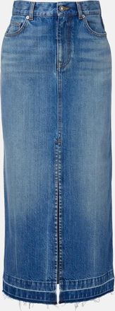 Givenchy Gonna midi di jeans a vita alta