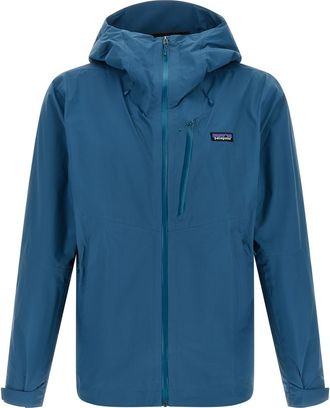 Patagonia Blue Solid Hooded Jacket