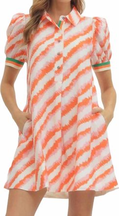 Entro Margaret Mini Dress In Orange Multi