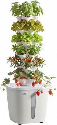 OEM Kit De Cultivo Hidrop&oacute;nico, Sistema De Torre Hidrop&oacute;nica De 6 Niveles Y 30 Agujeros, Con Bomba De Agua Y Dep&oacute;sito De 20 L, Control De App, Jard&iacute;n Vert