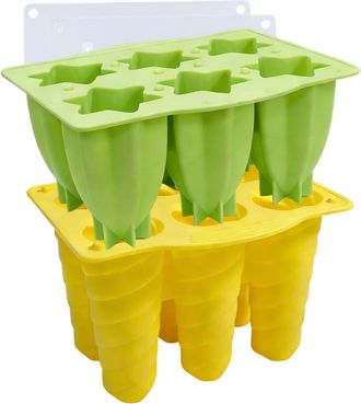 OEM Molde Para Helado, Juego De 2 Piezas, Con 6 Compartimentos, Adecuado Para Postres Fr&iacute;os Y Helados, Ideal Para Padres, Ni&ntilde;os Y Familias, Adecuado Para 