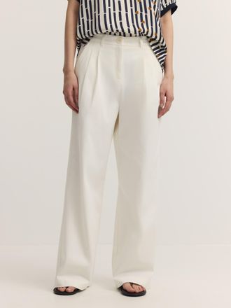 Bugatti Chinohose BUGATTI Gerader Beinverlauf, Damen, Gr. 34, Normalgr&ouml;ssen, 20, ecru, 55% Baumwolle, 42% Polyester, 3% Elasthan, unifarben, gerade, Hosen Chi