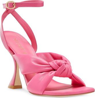 Stuart Weitzman Playa Ankle Strap 100 Knot Sandal in Hot Pink at Nordstrom Rack