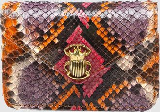 CLARIS VIROT Porte Cartes Alex Python Rosavande