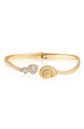 Ettika Swirl Shell Hinge Cuff Bracelet in Gold at Nordstrom