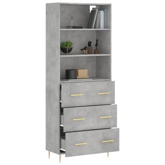 Berkfield Home Highboard Concrete Grey 69.5x34x180 cm Engineered Wood
