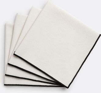 La Redoute Interieurs Set van 4 servetten, in gewassen katoen, Tampa