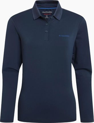 Craghoppers Womens Craghoppers Womens/Ladies Thornbury Nosilife Long-Sleeved Golf Polo Shirt - Navy - Size: 18