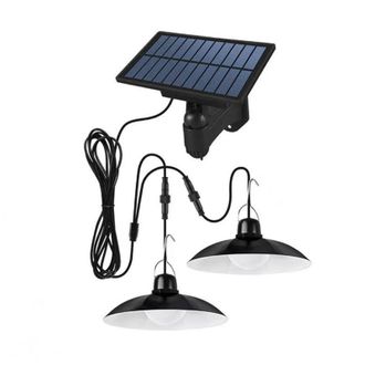 OEM L&aacute;mpara Colgante Solar, De 1 A 2 Bombillas, Ultrabrillante, Para Interiores Y Exteriores, Con Cable De Extensi&oacute;n, Apta Para Tiendas De Campa&ntilde;a, Campin