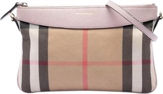 Burberry Pre-owned Peyton Crossbody Bag - Dames - Vintage Schoudertas - Beige - ONE Size - Leer - Vintage