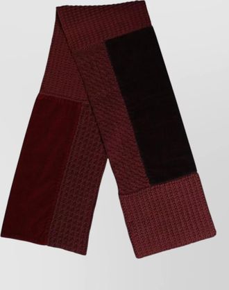 Dolce & Gabbana velvet panel wool neck warmer scarf