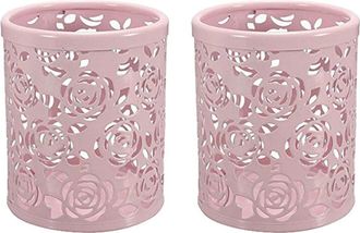 OEM Portal&aacute;pices Artesanal Con Dise&ntilde;o De Rosas Caladas, Fabricado En Metal Resistente, Mantiene Tu Escritorio Ordenado, Organizador De Escritorio Multifun