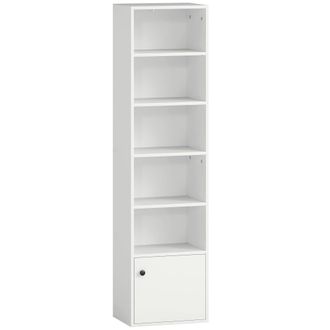 HOMCOM Estanter&iacute;a para libros 40x30x156 cm blanco