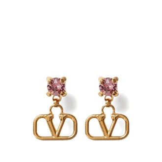 Valentino Garavani VLogo Signature Crystal-embellished Earrings