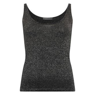 Alberta Ferretti Tops, Dames, Zwart, S, Polyester, Mouwloze Top