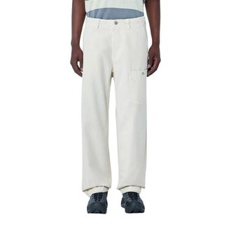 Stone Island Broek met zakken en knopen - Heren - Loose Fit Jeans - Wit - W34 - Katoen - Jeans
