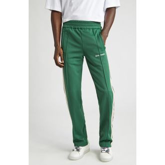 Palm Angels Classic Side Stripe Track Pants in Forest Green Wh at Nordstrom, Size Medium