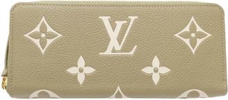 Louis Vuitton Cream Khaki Monogram Empreinte Long Wallet (Bi-Fold) (Pre-Owned)