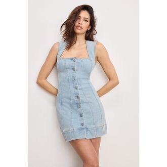 Good American Womens Power Stretch Mini Dress | Indigo, 0 Size Medium | Good American by Khlo&Egrave; Kardashian