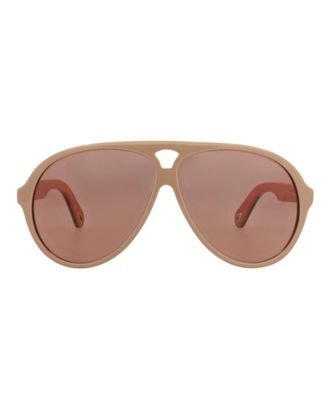 Chlo&eacute; Aviator-Frame Recycled Acetate Sunglasses