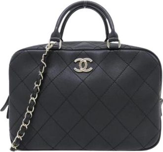Chanel Pre-owned Vintage Handbag - Dames - Vintage Handtas - Zwart - ONE Size - Leer - Vintage