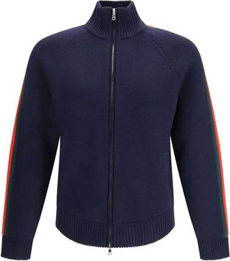 Gucci Elegante Wollen Trenchcoat - Heren - Vesten - Blauw - S - Wol - Truien & Vesten