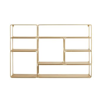 Maisons du monde Estanter&iacute;a de pared de metal dorado