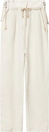 Isabel Marant Broeken, Dames, Beige, S, Linnen, Sharon Pants