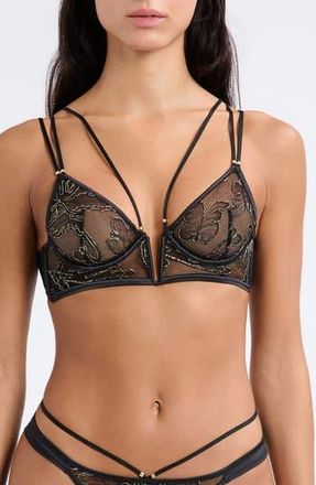 Etam After Midnight Classique Strappy Underwire Bra in Black at Nordstrom Rack, Size 32C