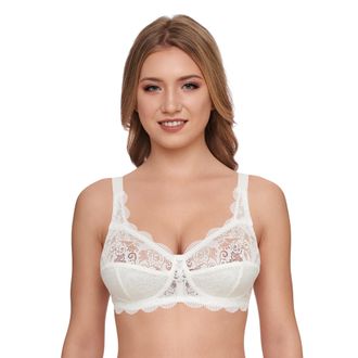Susa B&uuml;gelloser BH SUSA Latina, Damen, Gr. 100, Cup C, beige (ivory c), Spitze, Obermaterial: 77% Polyamid, 15% Baumwolle, 8% Elasthan, unifarben, BHs B&uuml;ge