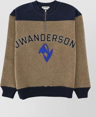 J.W.Anderson wool color-block half-zip sweatshirt